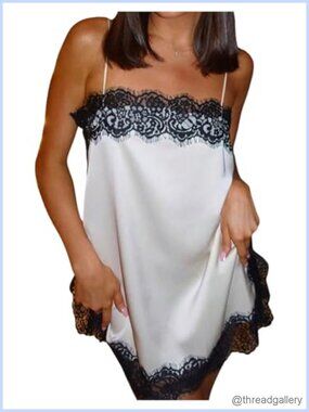 Satin Lace Cami Top Spaghetti Strap Y2K Silk Summer Going Out